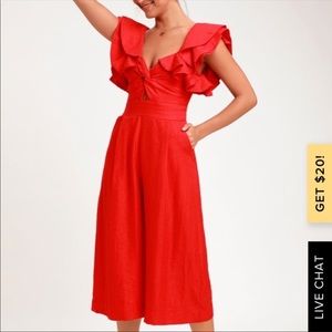 Lulus red jumpsuit